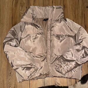 Elegant Beige Puffer Jacket for Women
